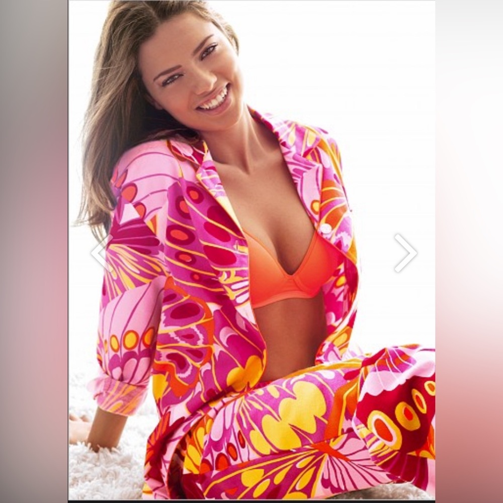 Victoria’s Secret Retro Butterfly Flannel Pajama Set |Size Medium